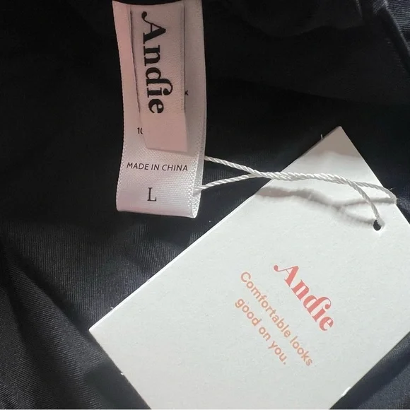 NWT Andie Swim The Santorini One Piece Swimsuit Flat Black Size Large L NEW - Picture 9 of 11